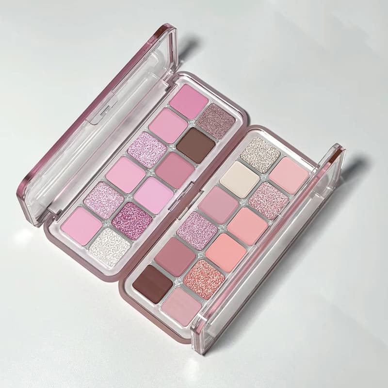 K'APEINE 12-Color Fruit & Vegetable Eyeshadow Palette Matte, Subtle Shimmer, Highlighter, Natural Contour, Brightening, Soft Look, Single-Color Blush