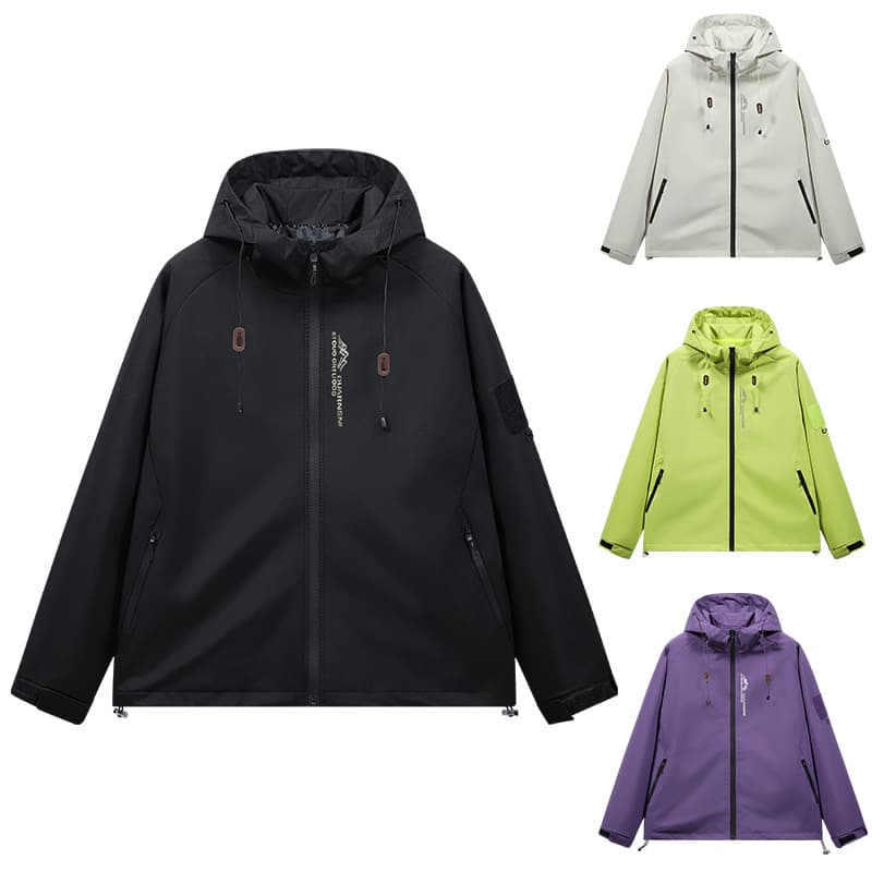Minimalist Solid Color Windbreaker Jacket Top Multi-Color Black White Green Purple Four Low-Saturation Soft Colors Daily Commute Jacket Coat