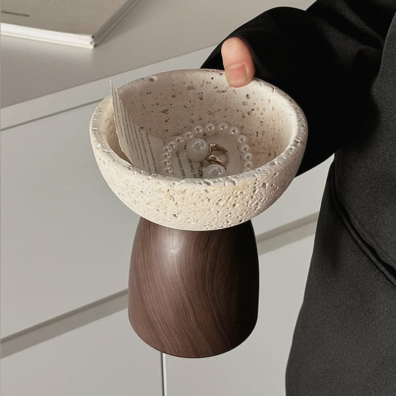 Travertine Tray Porch Ornaments Storage Racks Jewelry Storage Bowls Living Room Decoration Home Goods Desktop Desktop Ornaments