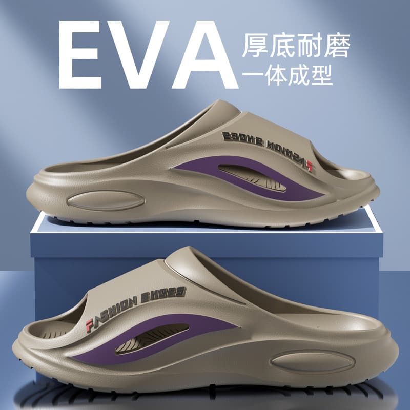 EVA Thick Sole Fashionable Sandals for Men, Summer Style, Indoor and Outdoor Wear, Comfortable Home Bathroom Slippers