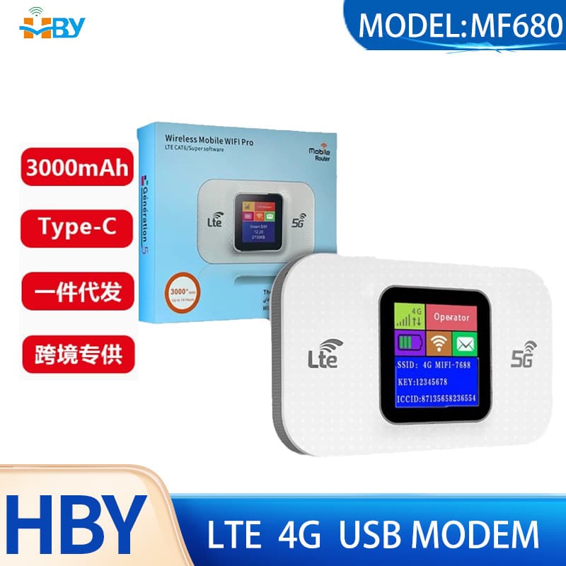 Portable 4G/5G Wireless Router E5783 Color Screen MIFI Mobile WiFi 68E MF680 Router High Speed Transmission No Firewall Support