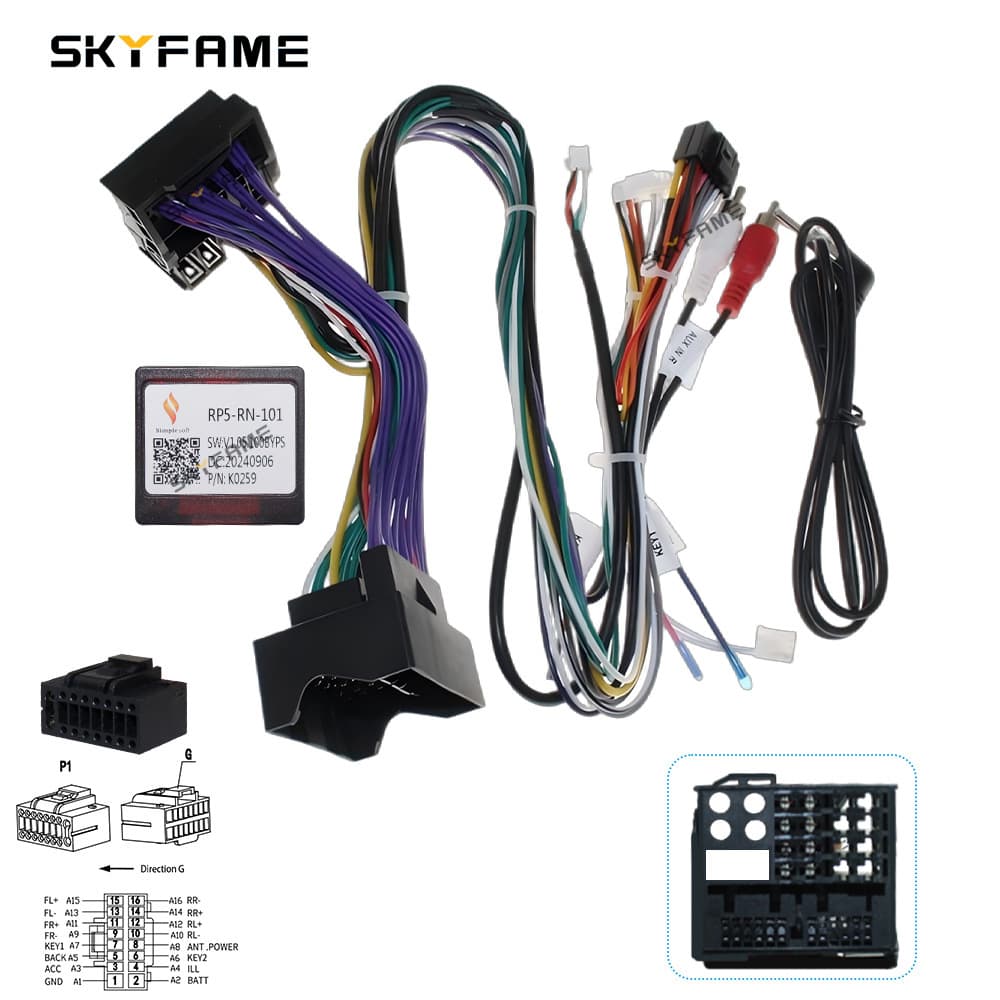 Suitable for 08-12 Koleos CLIO Renault Koleos cable package retains the original car CD cable package power cord