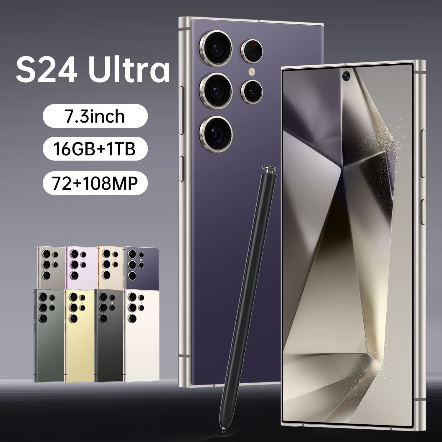Cross-border mobile phone S24Ultra popular smartphone 6.8 large screen factory ready stock wholesale Amazon 16G+1TB