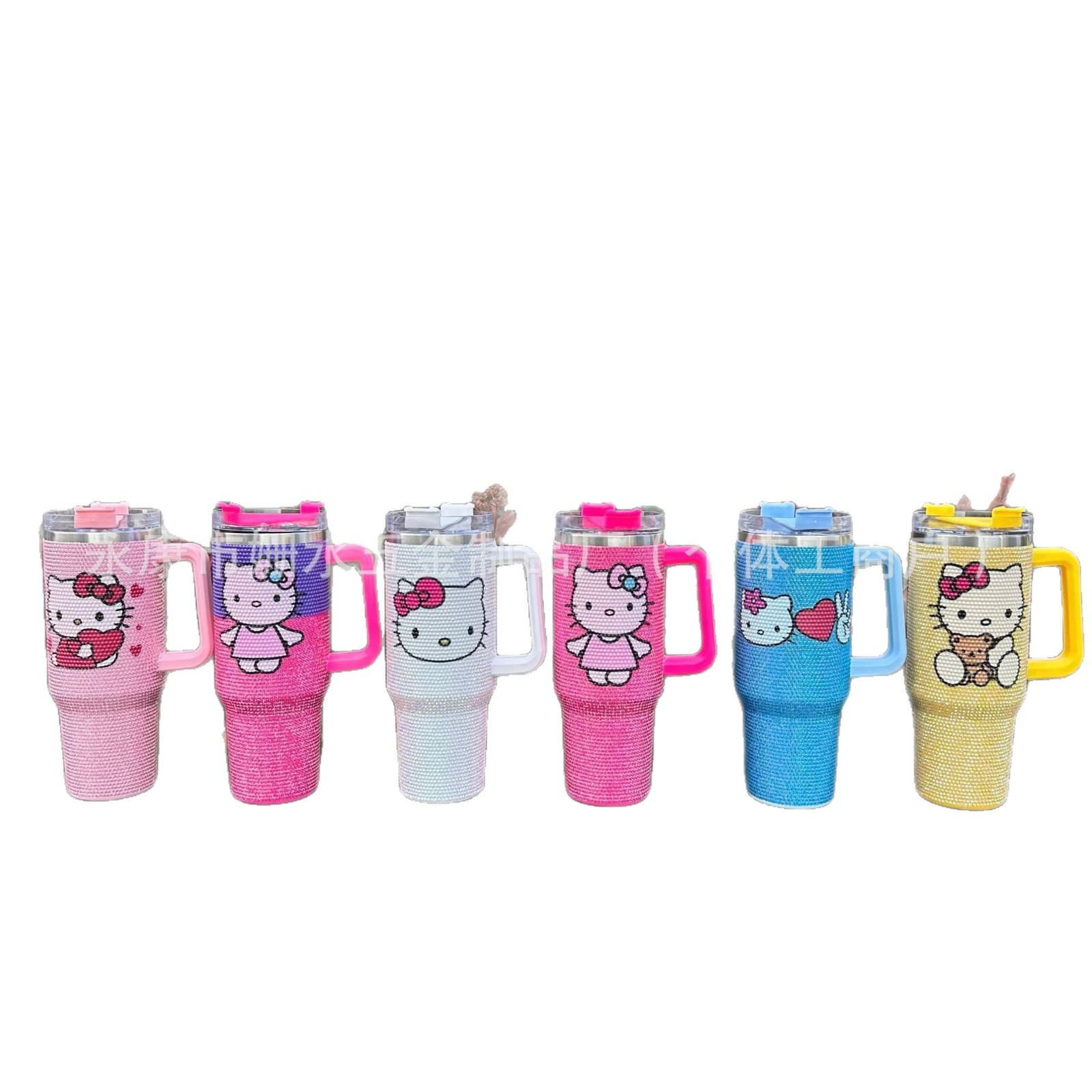 Amazon Stainless Steel Large Capacity Insulated Tumbler Cartoon Ice Tumbler 40oz Handle Car Cup Cold Water Bottle
