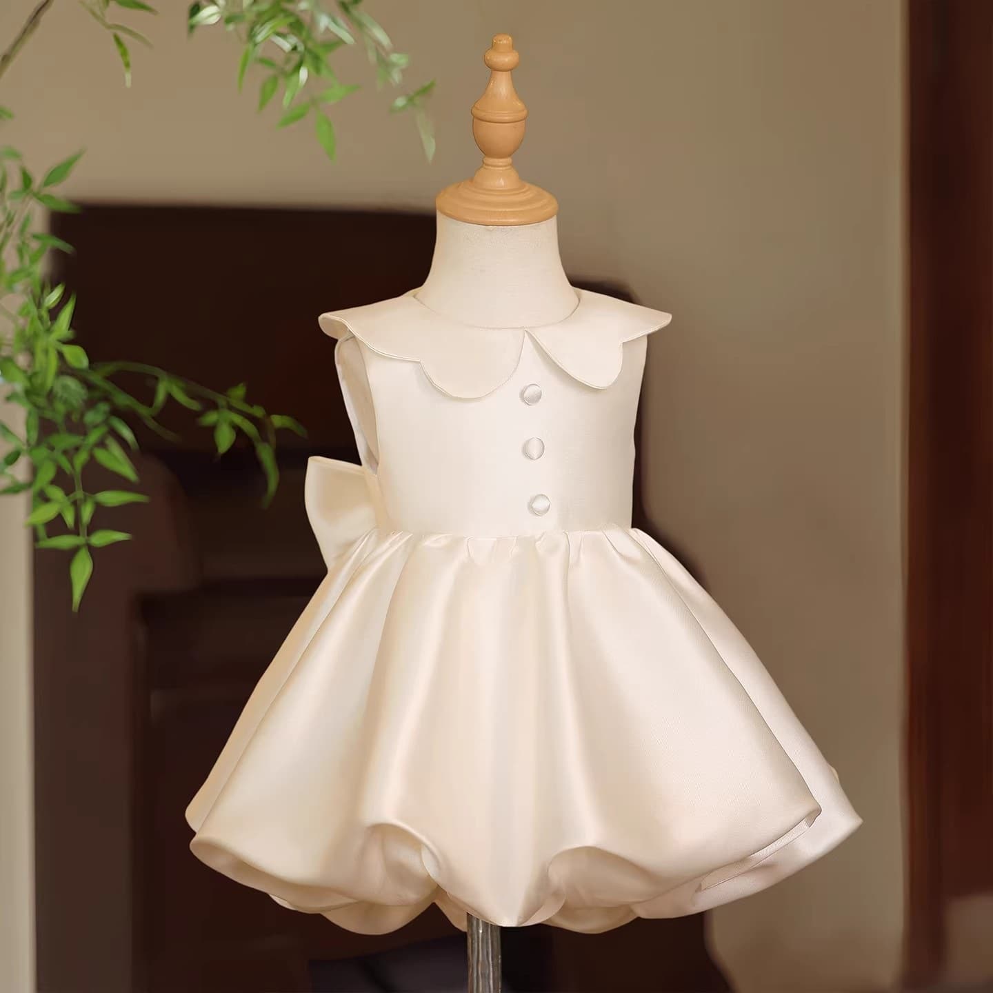 Baby girl's one-year-old dress, children's birthday party dress, girl's dress, flower girl's wedding princess dress