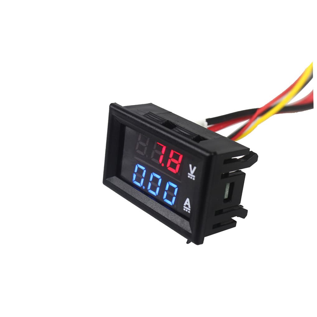 DC0-100V 10A LED DC dual display red and blue digital current and voltage meter digital meter