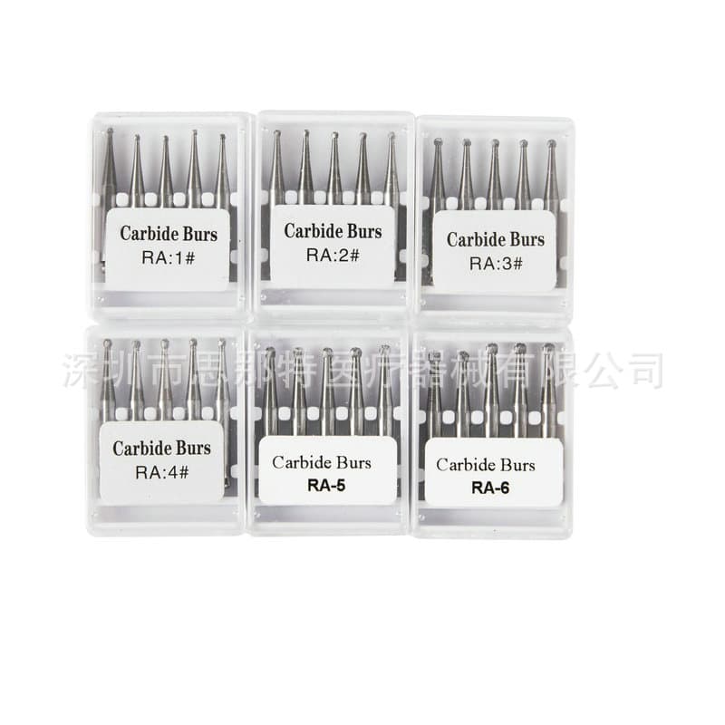 Dental RA Bur Ball Bur 1-6 Low Speed Tungsten Carbide Bur RA Ball Bur Fissure Bur Low Speed Contra Angle Bur Dental Tool