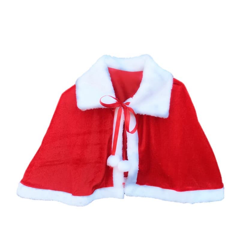Factory direct sales of new Christmas shawls for children and adults, decorated with gold velvet.