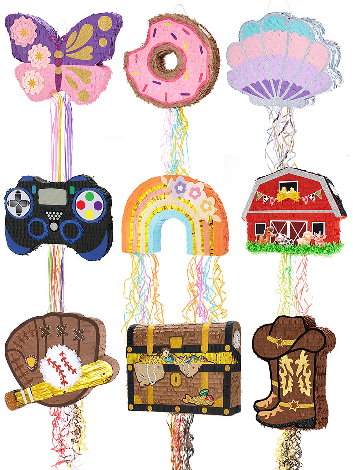 Pull-wire Piñata candy toy birthday party decoration party game prop pinata