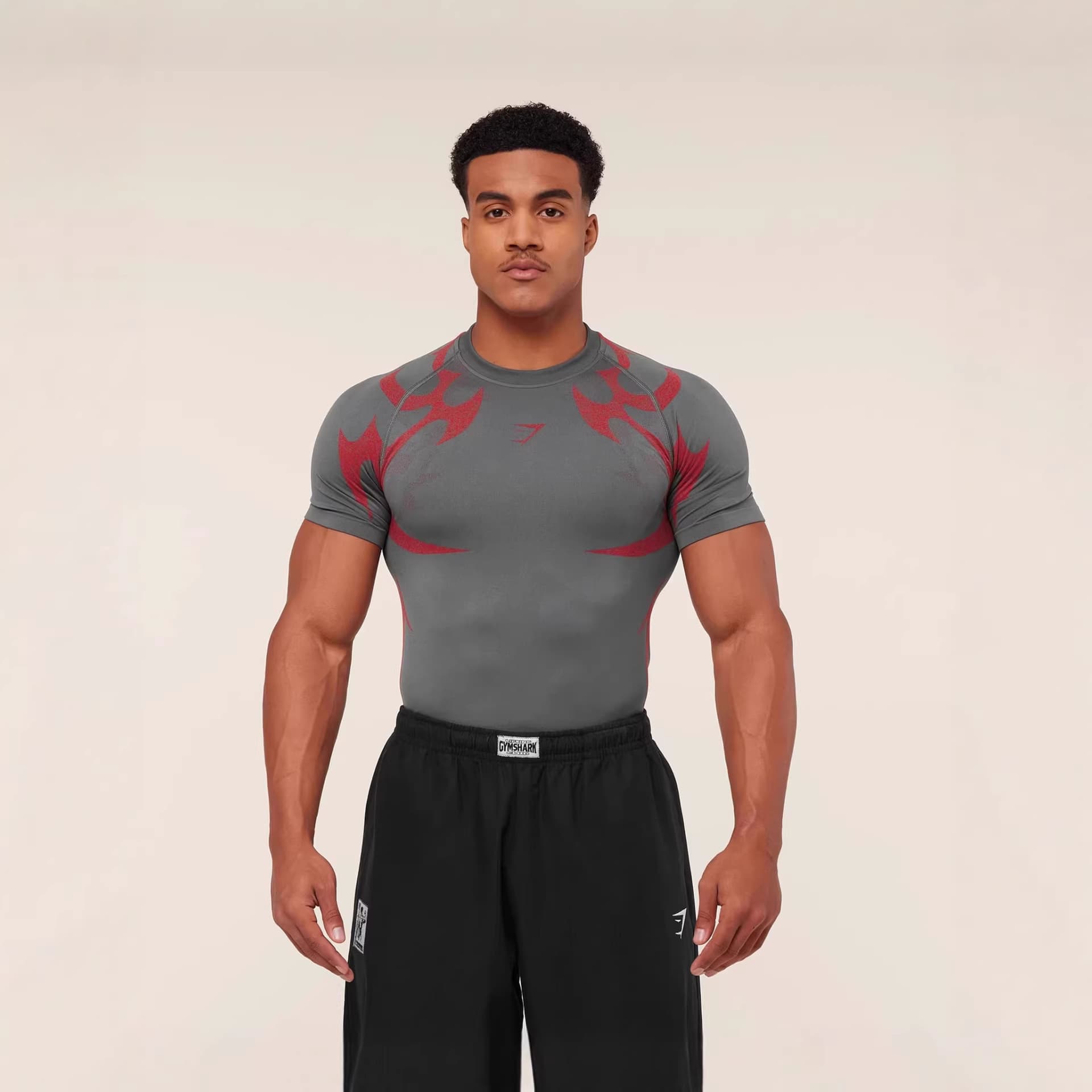 GYMSHARK Storm Seamless Quick-Dry Breathable Sports Fitness Running Training Tight Men's T-Shirt, Trendy