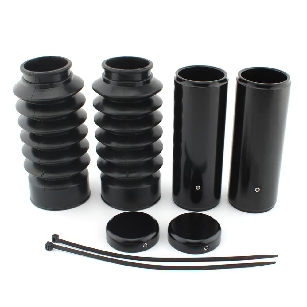J2 Compatible Harley Davidson Modified Front Fork Shock Sleeve Black Front Suspension Decorative Cover 18-24