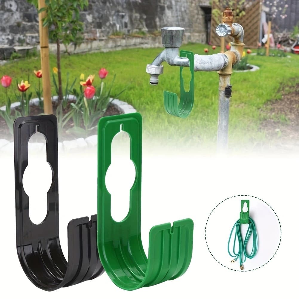 Household wall-mounted garden telescopic water pipe storage rack ABS hook gardening tool faucet hook garden organization