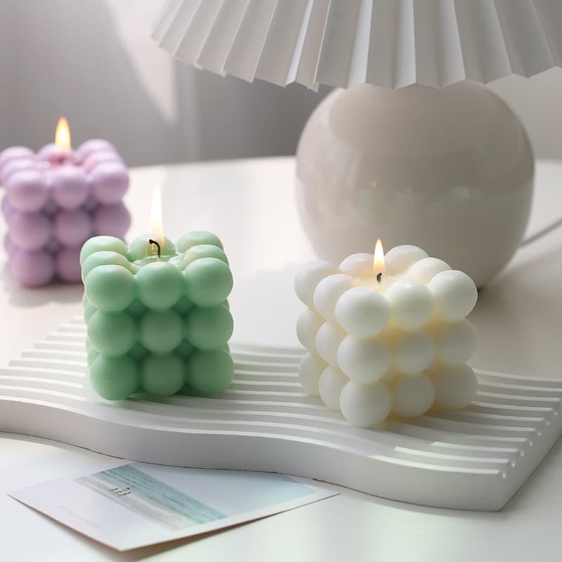 Rubik's Cube Shaped Aromatherapy Candle, Cute Atmosphere Home Decor, Photography Prop, Creative Souvenir Gift