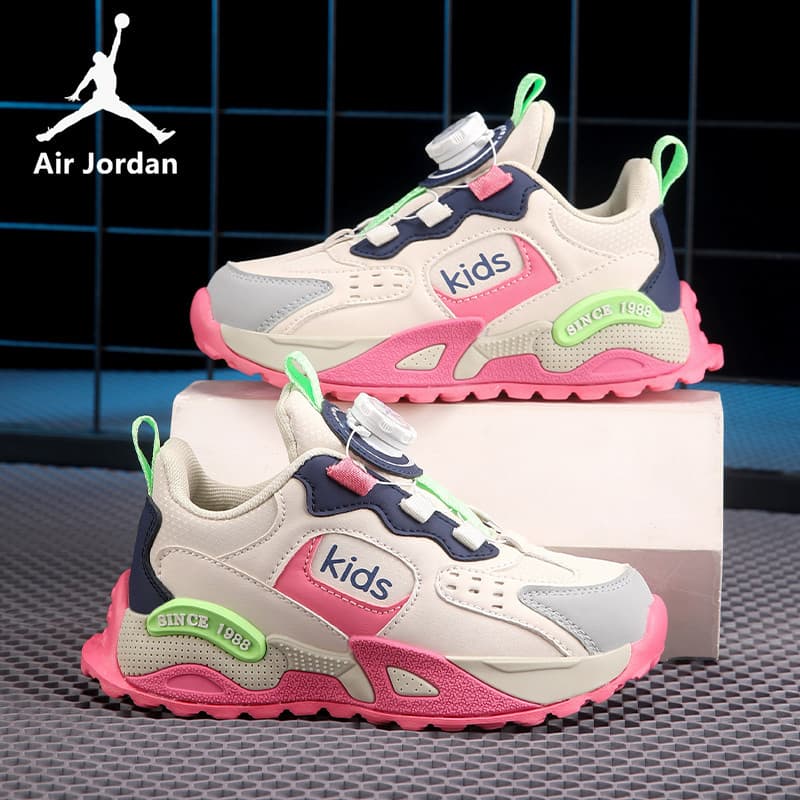 Jordan Girls' Winter Trendy Soft Sole Dad Sneakers, Boys' Lightweight Warm Running Shoes for Kids
