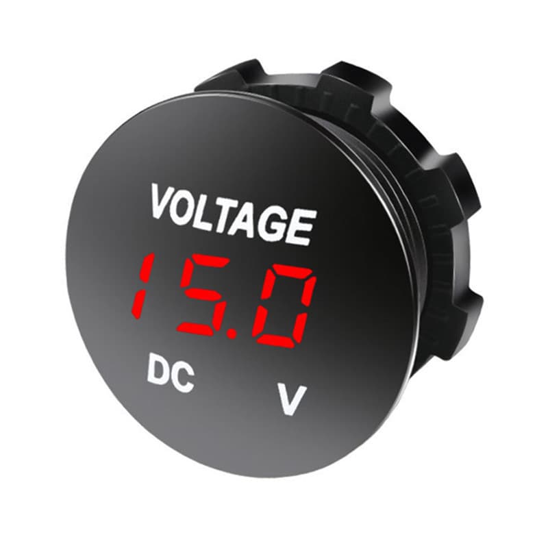 Car Voltmeter Motorcycle Modified Voltmeter Vehicle LED DC Digital Display Voltmeter 5V-30V