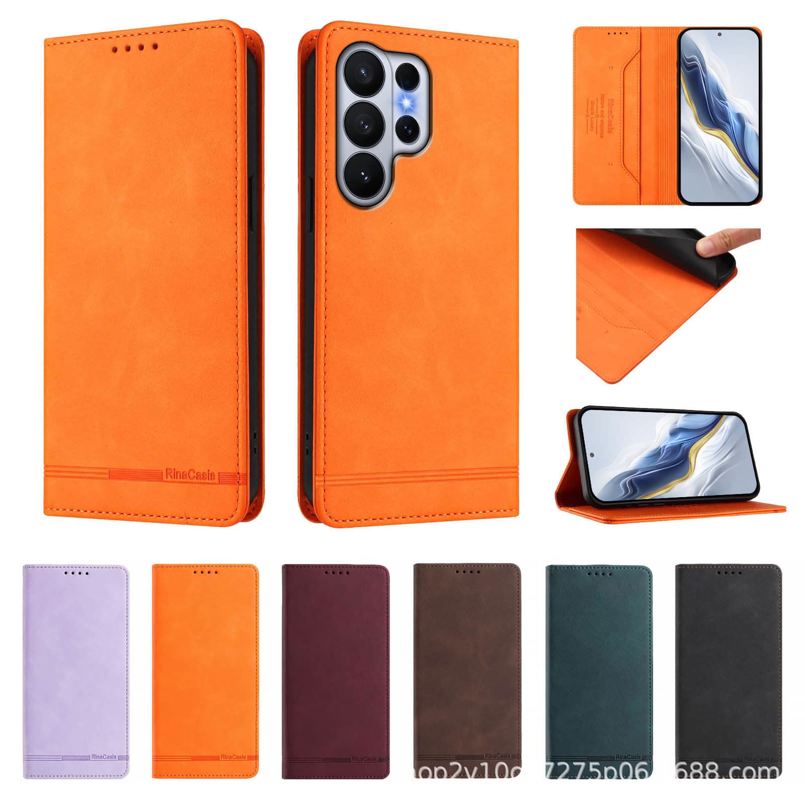 Suitable for Samsung S26 ULTRA mobile phone case XCover 6 Pro strong magnetic card anti-theft brush mobile phone case S24