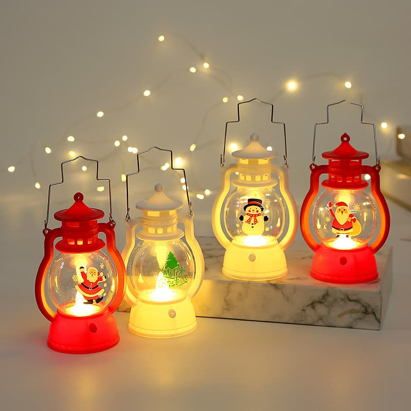 Christmas Pony Lantern Night Light Handheld Oil Lamp Kindergarten Children Christmas Gift Baking Decoration Ornament