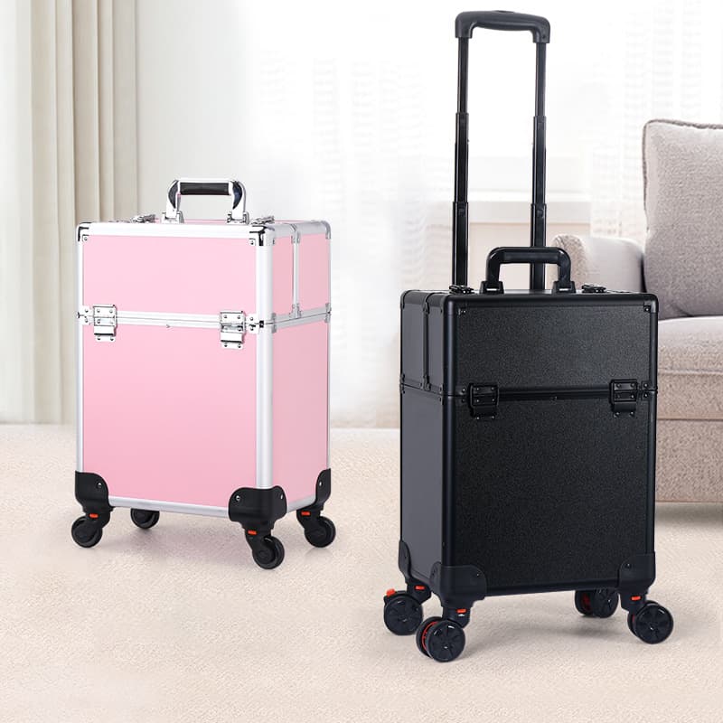 Large Capacity Makeup Case Professional Hairdressing Tattoo Beauty Salon Storage Box with Wheels Cosmetic Artist Tool Kit