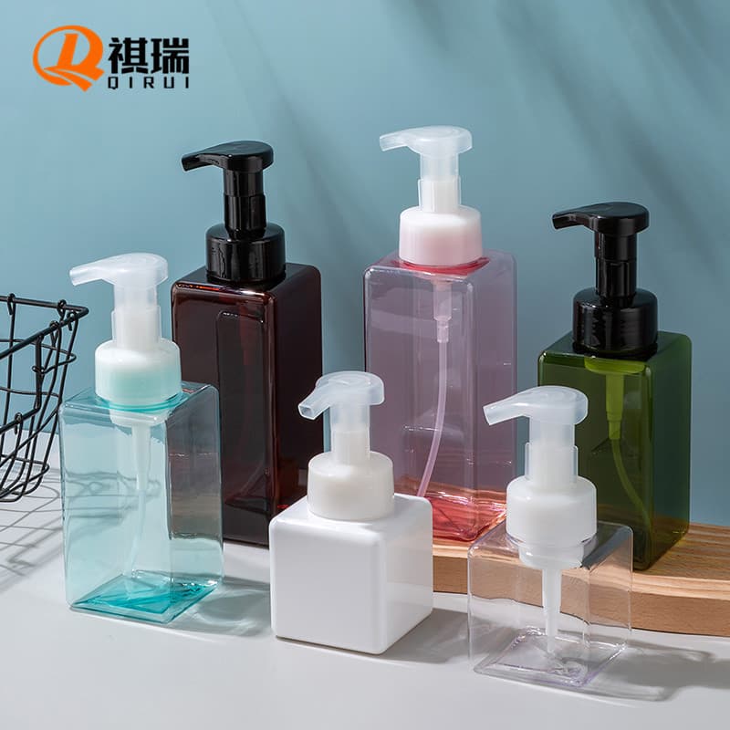 PETG 250-650ml Square Foam Bottle Mousse Bottle Hand Soap Press Bottle Facial Cleanser Wash Dispenser Bottle