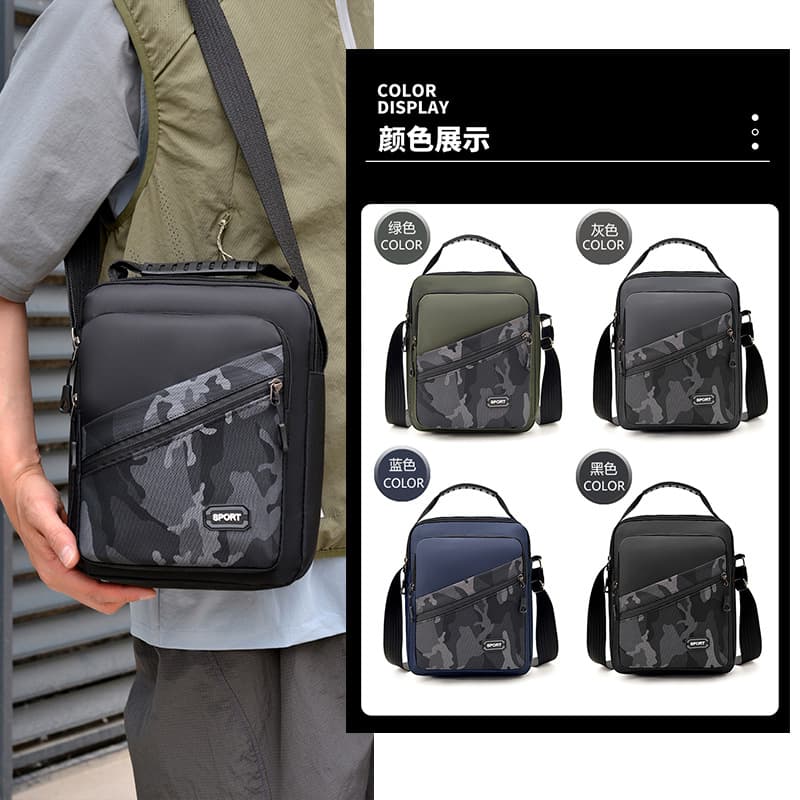 New men's cross-border cross-border casual and versatile large-capacity handbag multi-layer storage business commuter shoulder bag