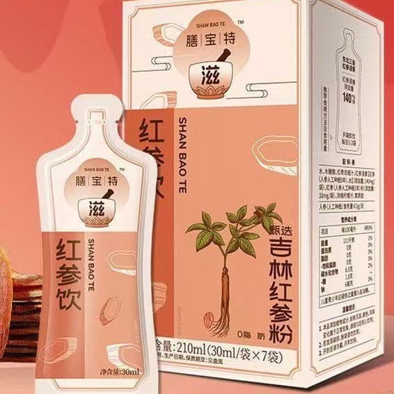 Shanbaote Red Ginseng Drink Jilin Red Ginseng Powder OEM OEM Source One-stop Service Listed Enterprise Endorsement