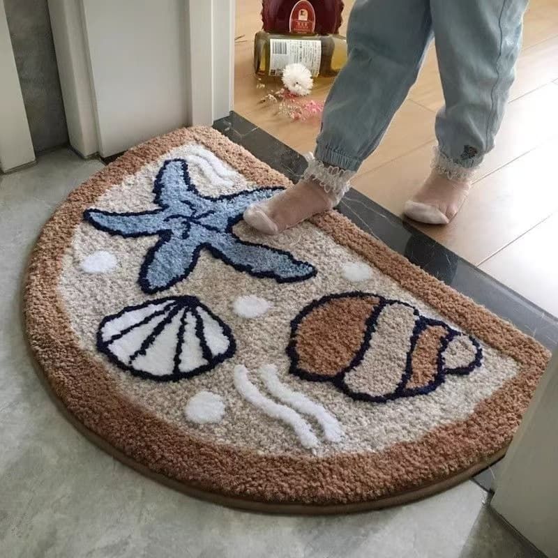 Bathroom Floor Mat Floral Entrance Bathroom Absorbent Quick-Dry Soft Non-Slip Bath Mat Cross-Border Drop Shipping