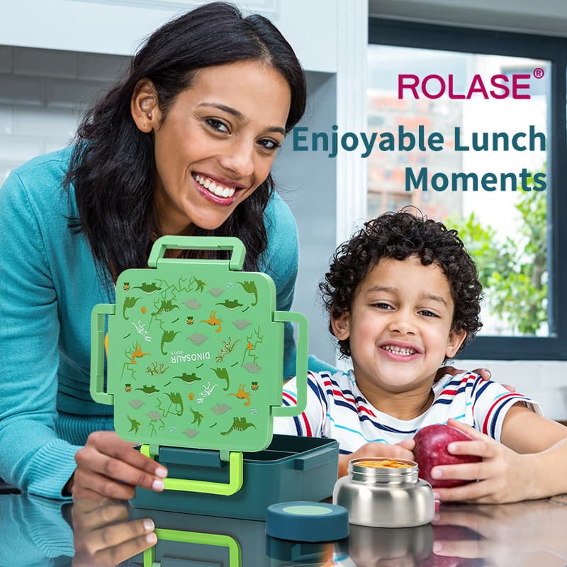 Cross-Border Children's Plastic Cartoon Lunch Box, Odor-Proof Fruit Salad Bento Box, Multi-Compartment Portable Meal Container