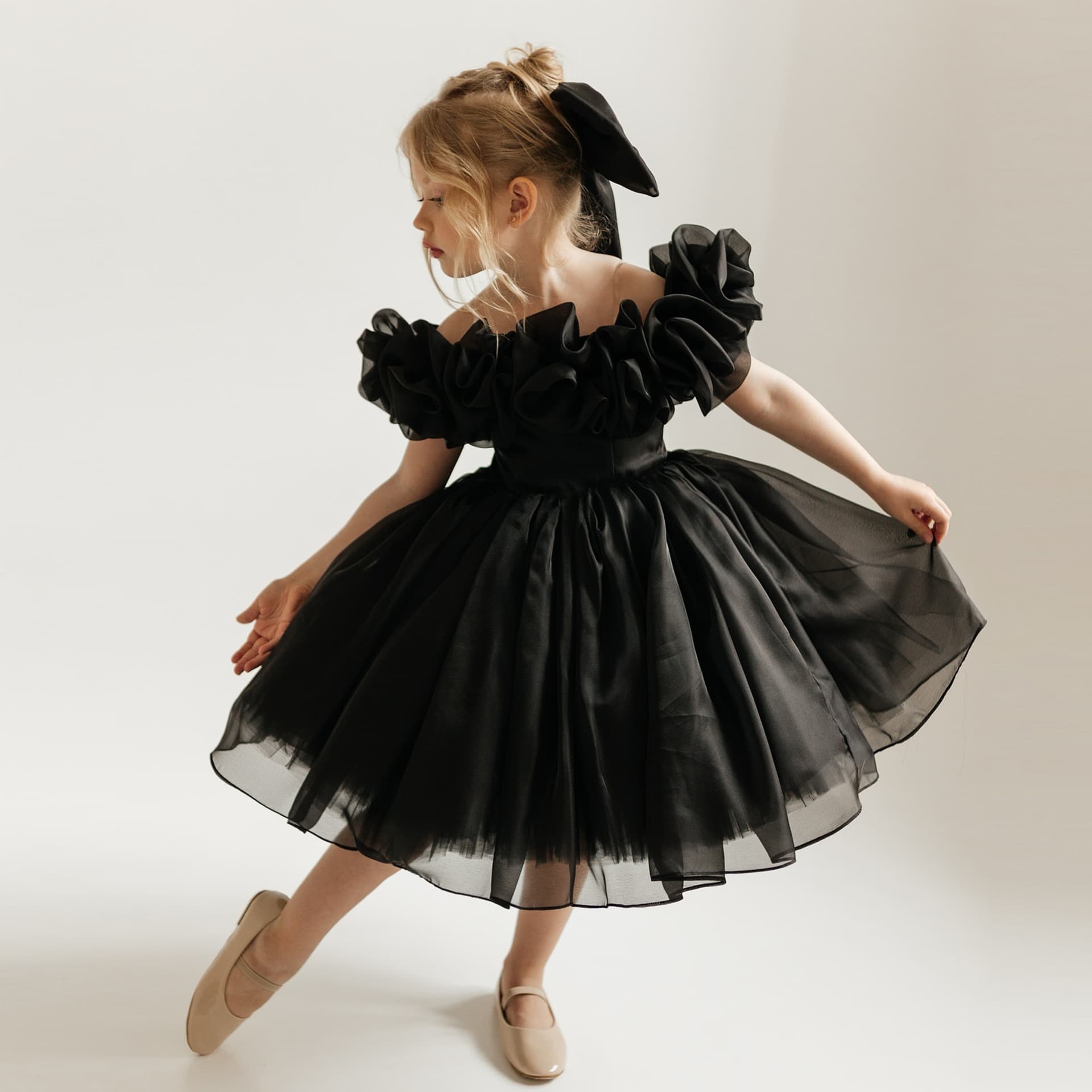 Cross-border Trade Girls Tutu Tulle Princess Dress Birthday Banquet Dance Performance Gown Children Fashionable Dress