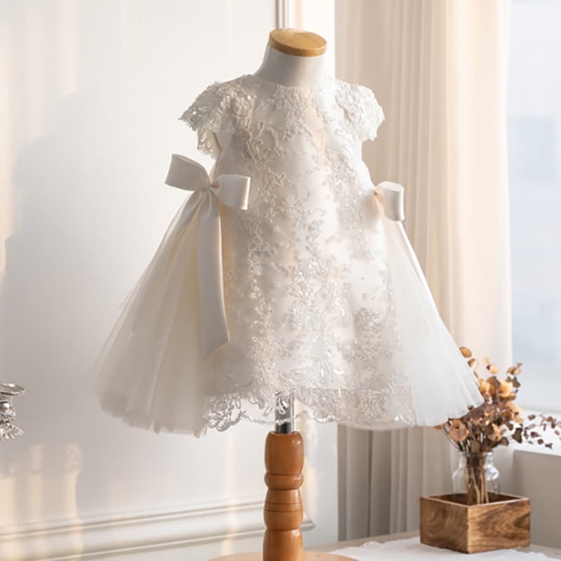 1st Birthday Dress Baby Lace Dress for 1-2 Years Old Girls Performance Costume Children's Princess Dress