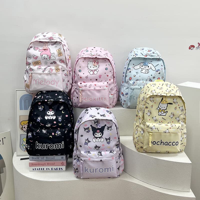 Cross-border new fashion 2025 student schoolbag large capacity printed casual simple backpack for junior and high school college students