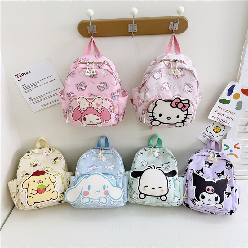 New Cartoon Children's Backpack, Kuromi Pacha Dog Shoulder Bag, Cute Small Backpack for Elementary School Students and Kindergarten (Wholesale)