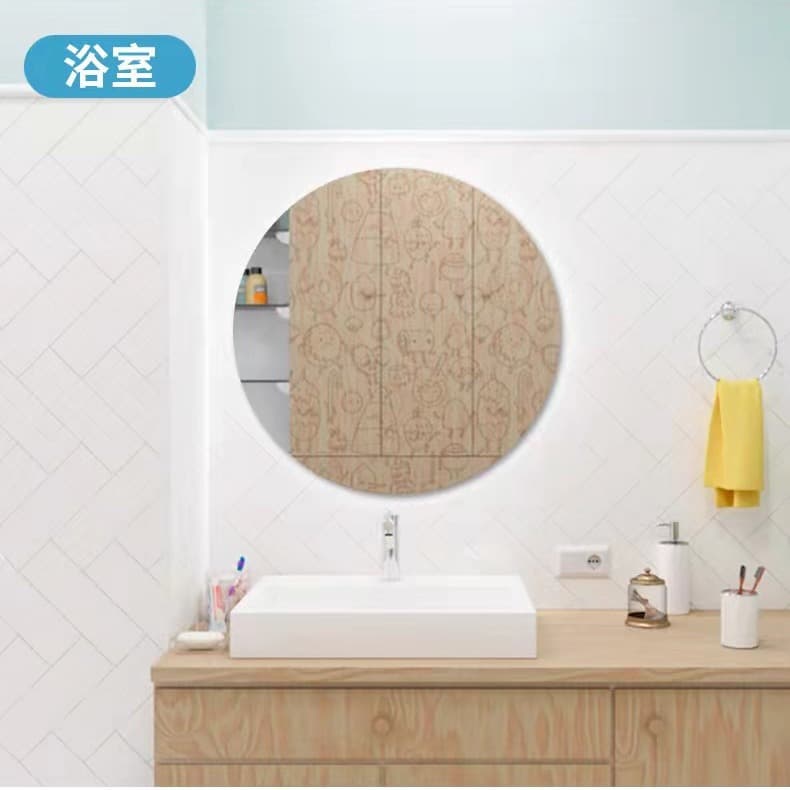 Self-adhesive soft mirror sticker for bedroom and bathroom decoration, acrylic mirror, 2mm thick reflective wall sticker.
