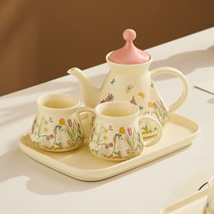 Ins-style Tea Set Gift Box, Pastoral Cute Home Cup and Saucer Set, High-Value Gift for Girls
