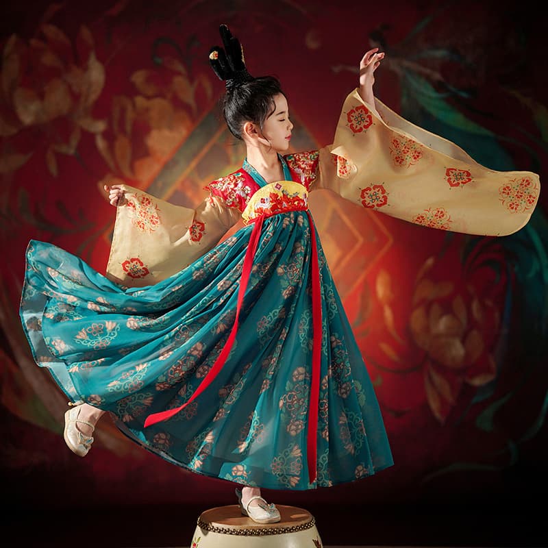 Hanfu for Girls Autumn Chinese-style Ethereal Dunhuang Feitian Girl Ancient Dress 2025 New Children's Tang-style Dress