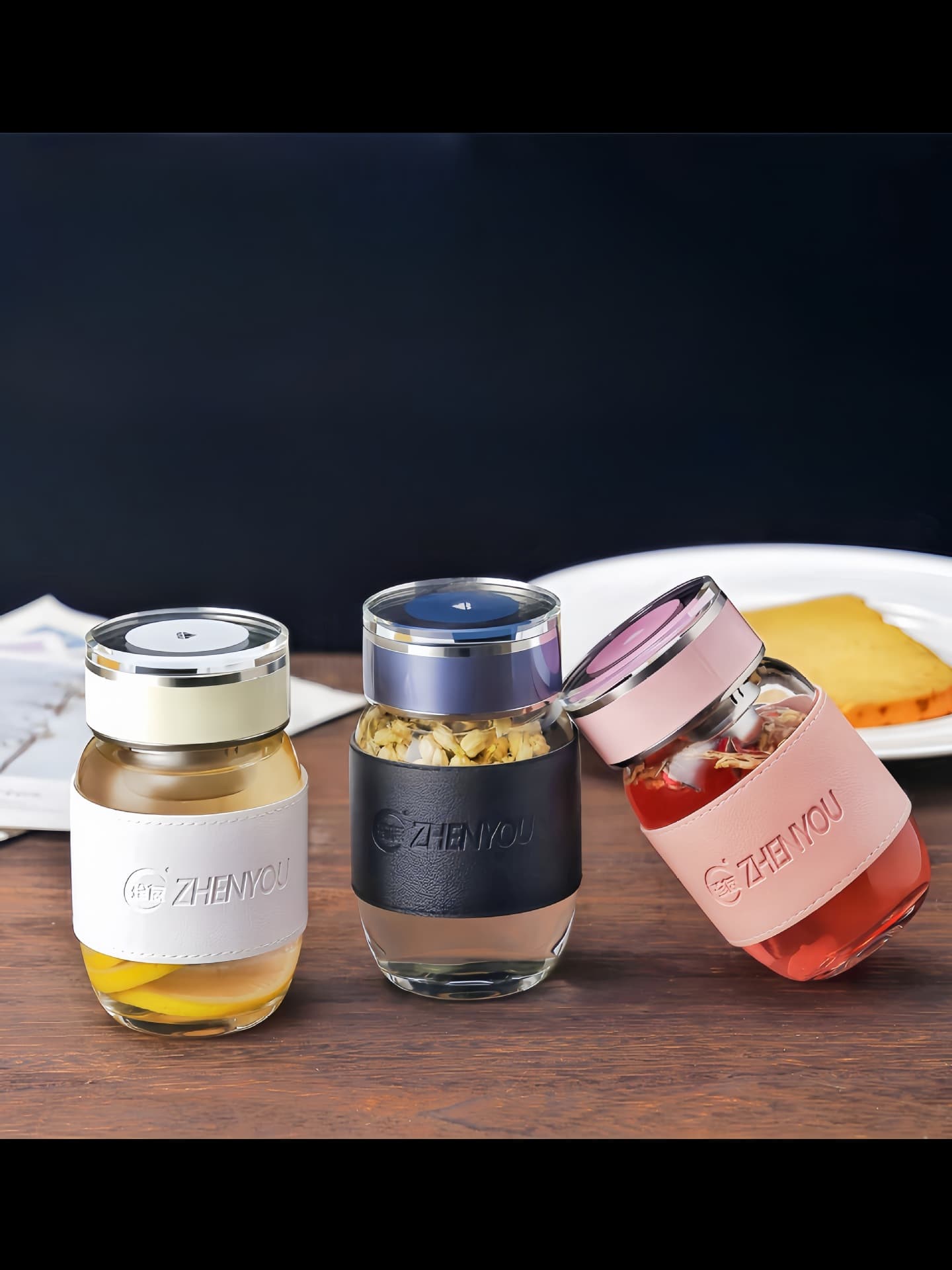 2025 New Model Large Capacity Thickened Portable Chubby Coffee Cup, Heat-Resistant and Explosion-Proof Outdoor Glass Water Bottle
