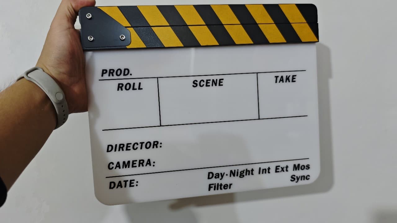 Acrylic Movie Clapperboard, Slate, Clapperboard, Color Slate Clapperboard in English, Free Shipping 30*24