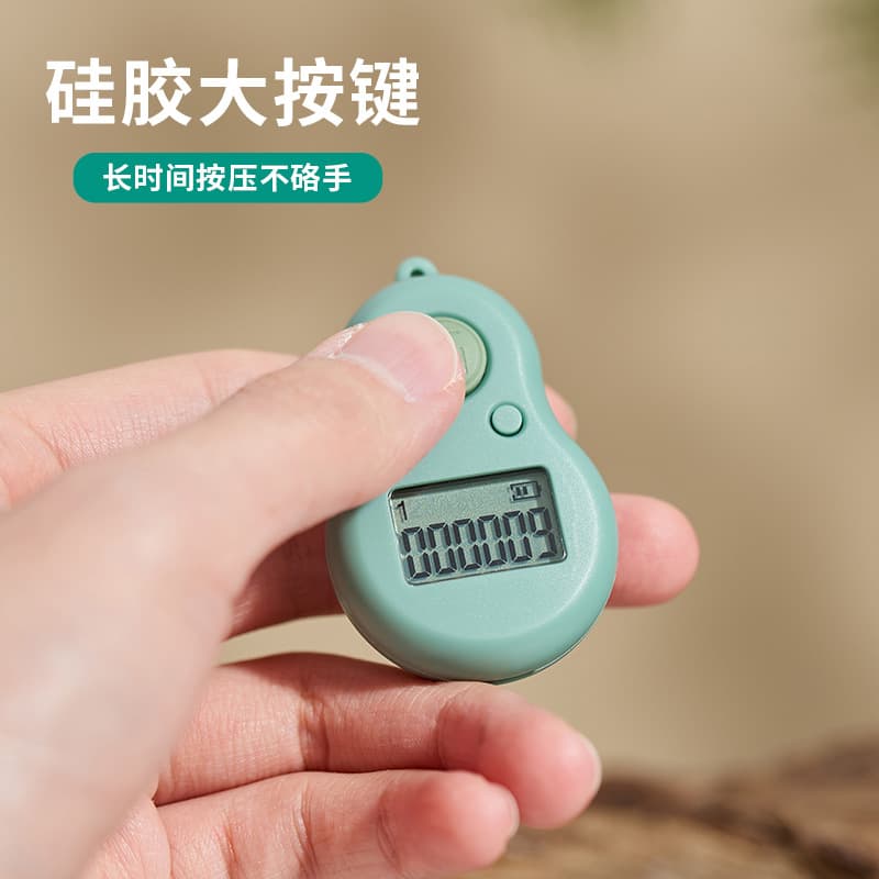 Glow-in-the-Dark Rechargeable Silicone Counter Necklace Electronic Digital Display Manual Tally Counter