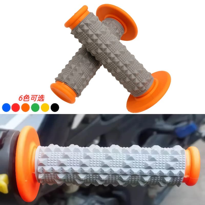 Off-Road Motorcycle Handlebar Grip Modification Imported Silicone 3D Large Particle Handlebar Grip Ultra-Soft Handlebar Cover