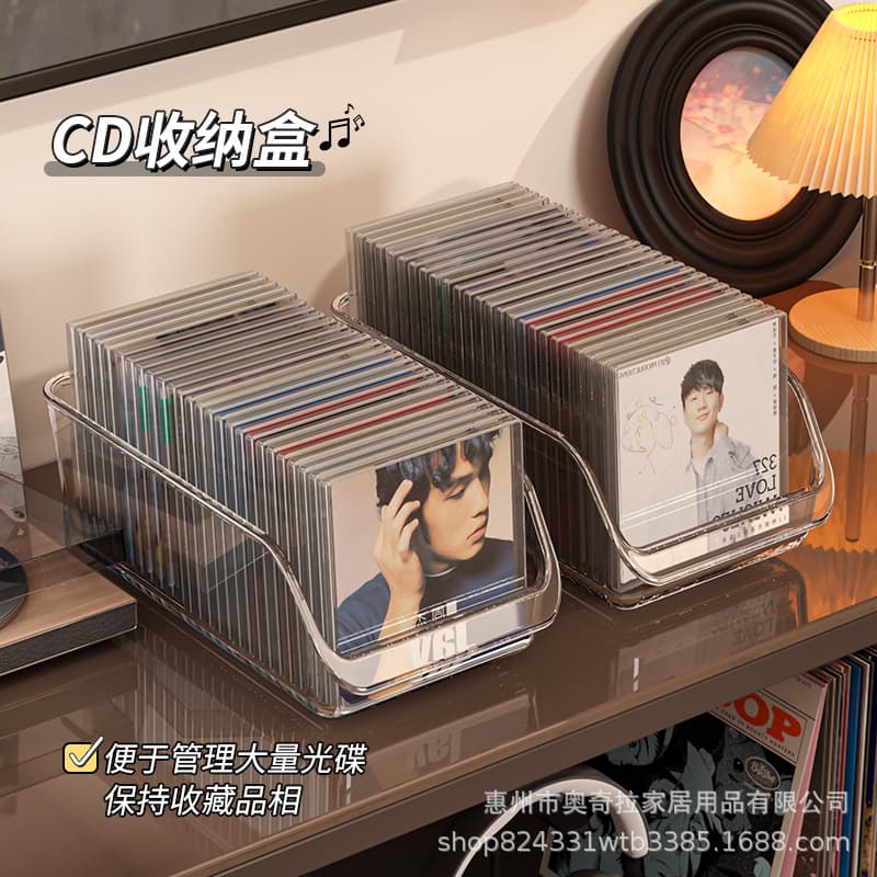 Temu Album Display Stand Desktop Vinyl Record CD Cassette Storage Box Collection Disc Rack