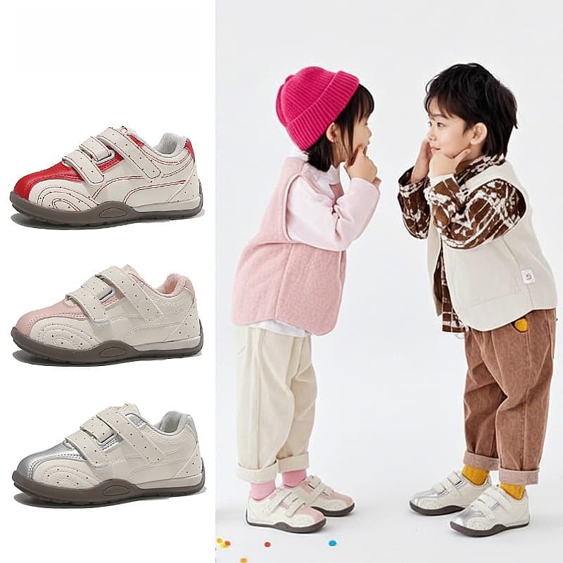 Korean Style Kids Sports Shoes, Polka Dot Girls Racing Shoes, Spring and Autumn Boys Running Shoes, Fashionable Soft-Soled Children Shoes, 2026 Trend