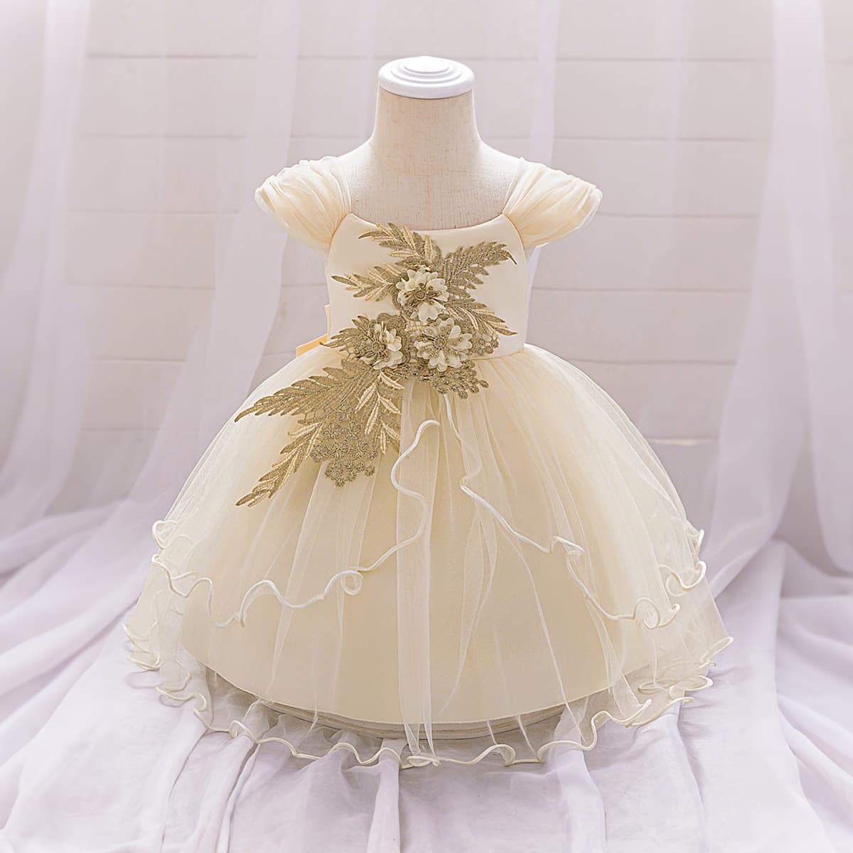 Amazon Kids Tutu Princess Dress Flower Girl Wedding Dress Baby Girl First Birthday Party Gown