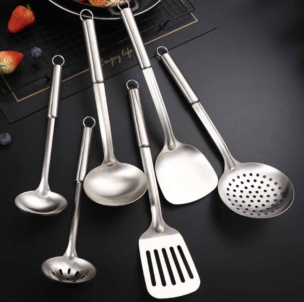 Stainless steel spatula Household soup spoon large colander colander
