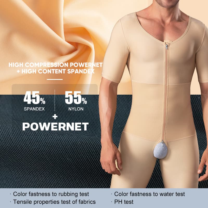 Cross-border Trade Men's Shapewear Bodysuit - Chest Lifting, Back Shaping, Thigh, Abdomen & Waist Slimming Tight Fit Manufacturer