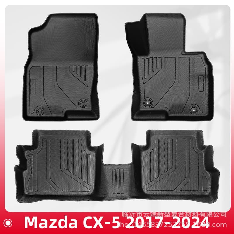 Right-Hand Drive Mazda CX-5 2017-2025 All-Weather TPE Floor Mats Custom Fit Durable Non-Slip Vehicle Specific Mat