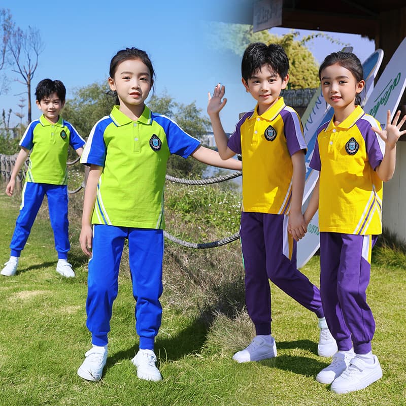 2023 new primary and secondary school uniforms, children's sports suits, summer men's and women's short-sleeved long pants class uniforms, kindergarten uniforms