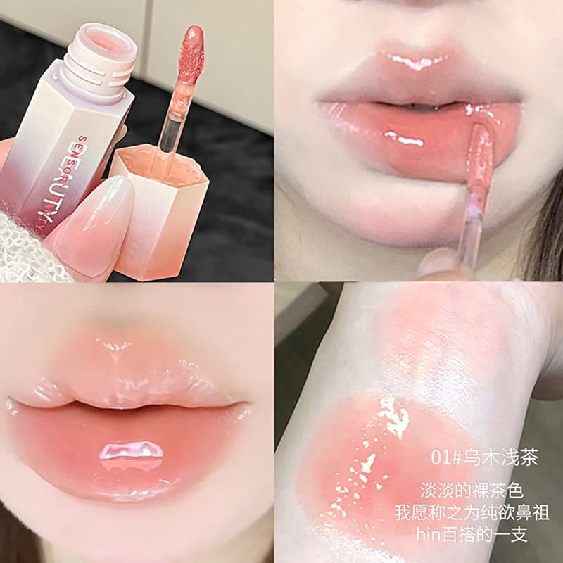 New Mirror Glossy Moisturizing Lip Gloss - Hydrating, Easy to Apply, Korean Style, High Color Payoff, Natural Look, Student-Friendly, Affordable, Long-Lasting, Non-Stick