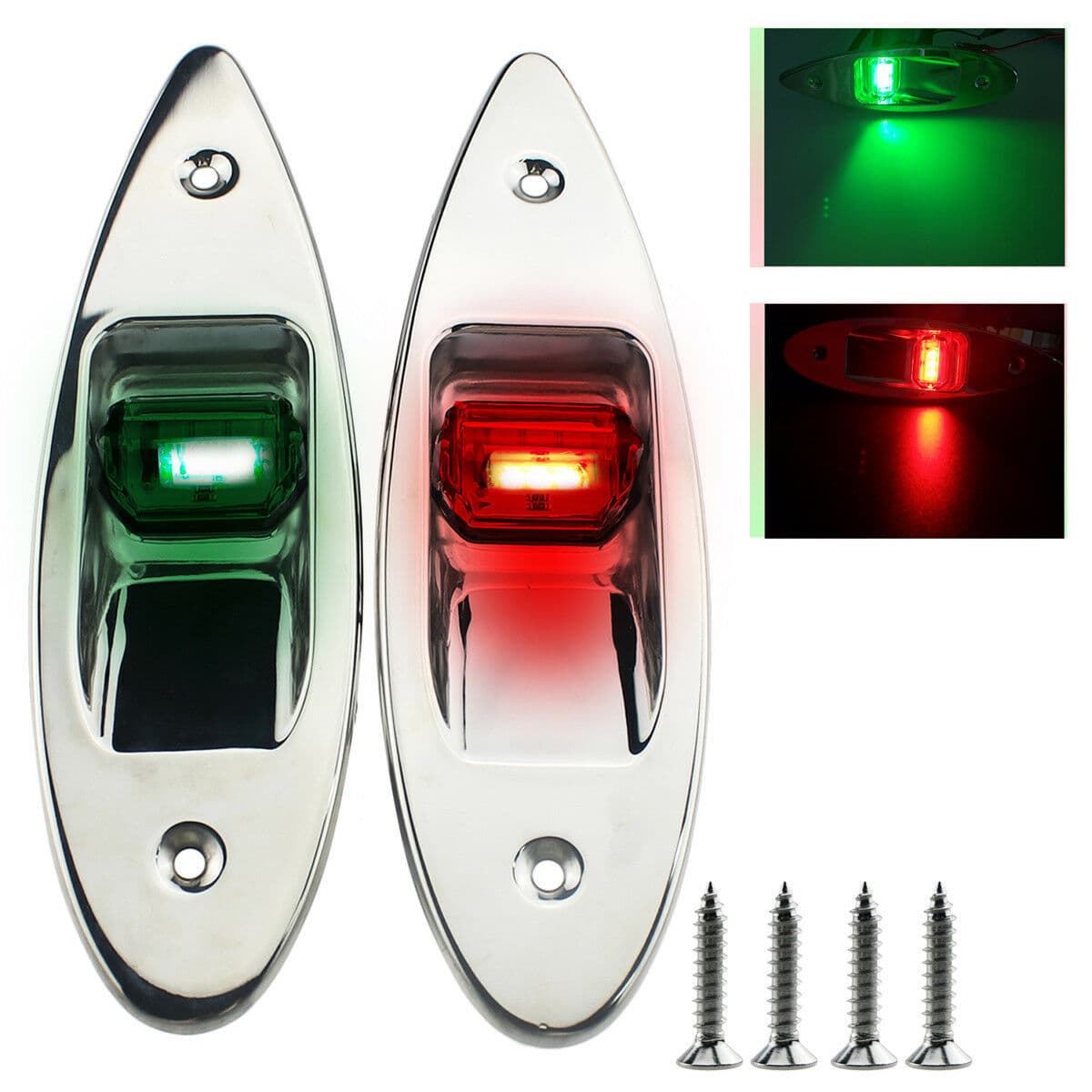 Factory direct sales of various port red and starboard green sidelights, yacht lights, navigation position lights, stainless steel yacht navigation lights