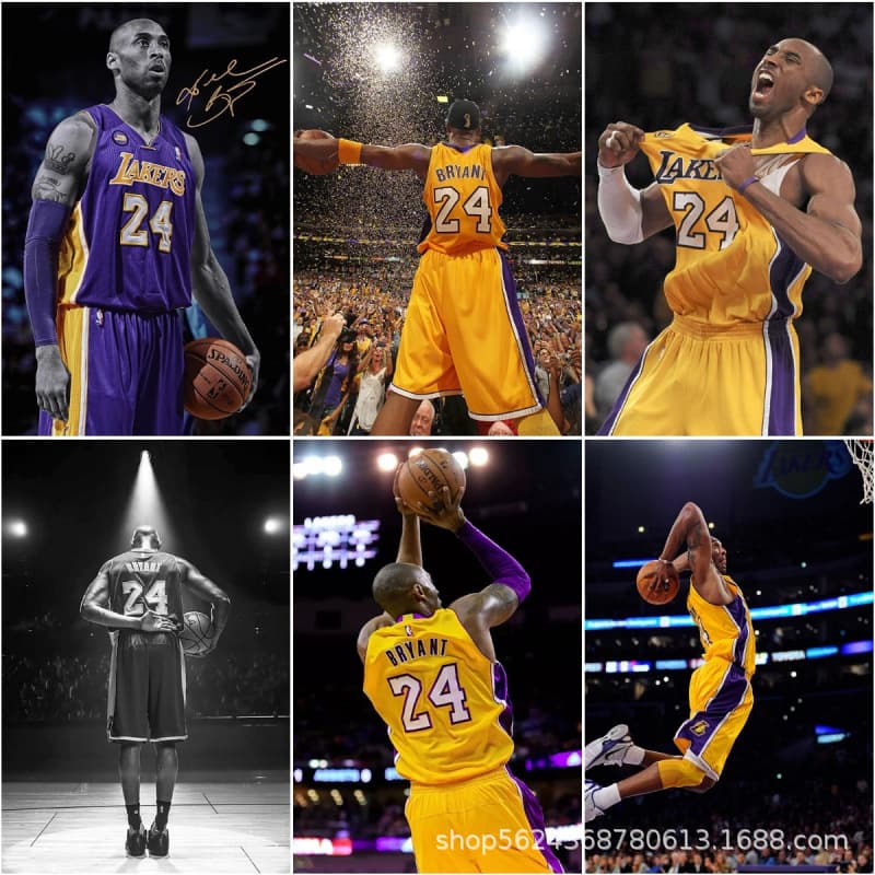 Kobe Poster NBA Basketball Star Large Wall Sticker for Bedroom Dormitory Decorative Wallpaper Removable Sticker