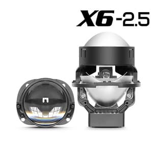 Car LED Headlight Dual Beam Lens 2.5 Inch High Power 80W Dual Cup Laser Lens Universal for Motorcycles