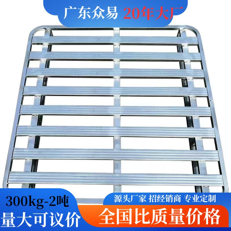 Galvanized Heavy-Duty Steel Pallet for Forklifts, Logistics Metal Iron Skid, Moisture-Proof Turnover Board, Freight Floor Pallet